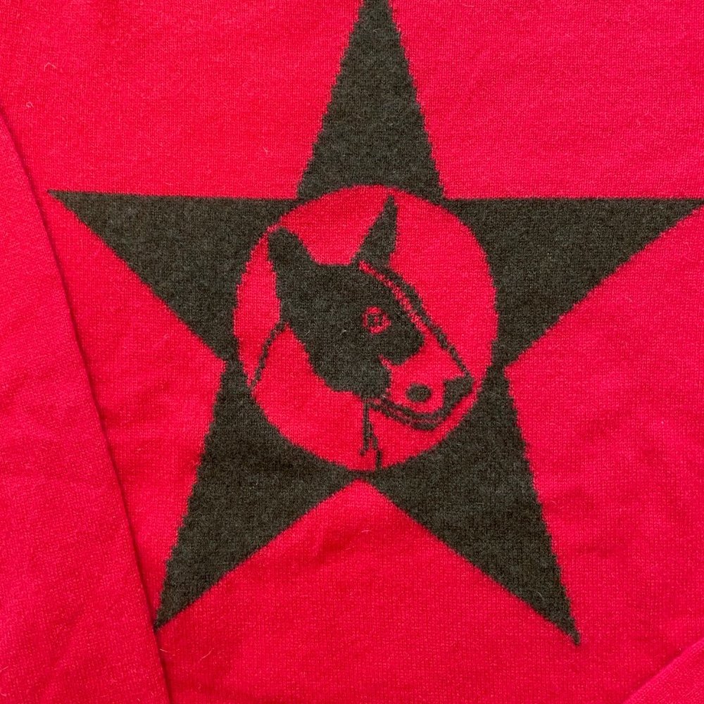 Lucien Pellat Finet Cashmere Sweater Women S Dog Intarsia Star Bulldog Embroider